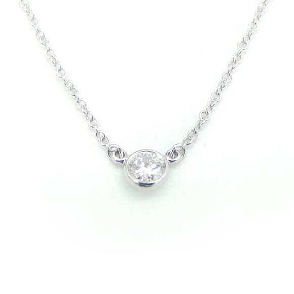 TIFFANY & CO. Platinum Diamond Necklace - Picture 1 of 7